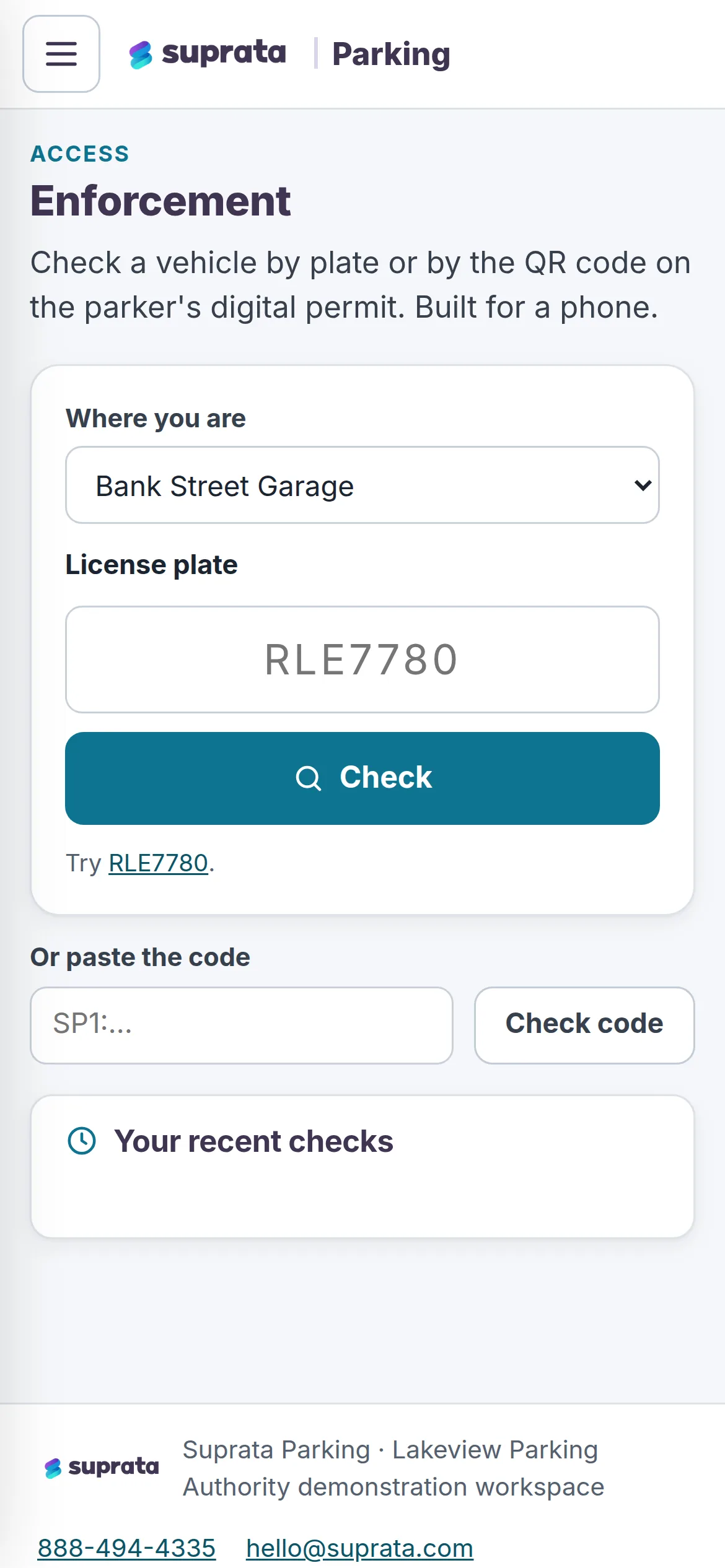 Enforcement on a phone