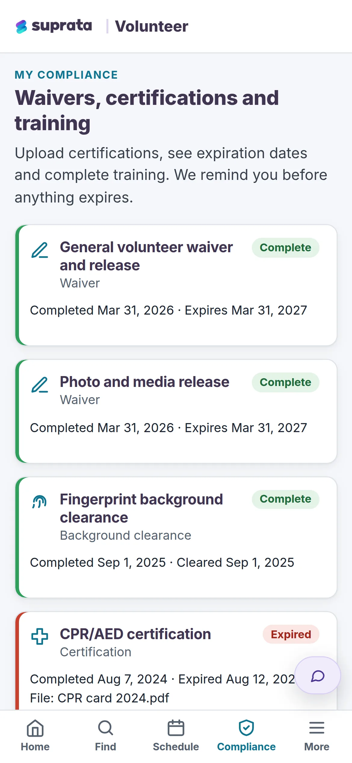 Compliance on a phone